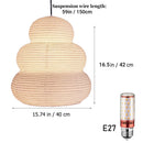 Axyaa Japanese Chandelier Pendant Lights for Living Room - Rice Paper Akari Ceiling Lamp