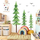 Watercolor Pine Tree Wall Sticker by Axyaa: DIY Peel and Stick Art for Nursery & Kids Room