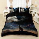 Axyaa Wolf Print Duvet Cover Set for Cozy Bedroom Decor