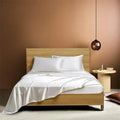 Axyaa Luxury Satin Bed Sheet Set: Queen/King Size Solid Silky Bed Linen Set