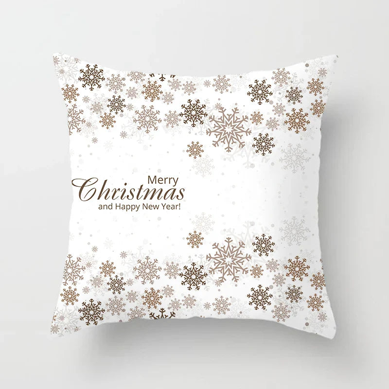 Blue Winter Snowflake Pillowcase for Stylish Christmas Decor by Axyaa