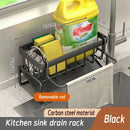 Axyaa Stainless Steel Sink Shelf Sponge Storage Faucet Holder with Hooks