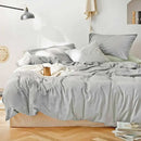 Axyaa 4-Piece Queen Size Dark Olive Green Duvet Cover Set