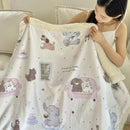Axyaa Cartoon Print Lambs Wool Blanket: Soft and Cozy Throws for Sofa, Office, and Naps