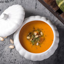 Axya Ceramic Pumpkin Soup Bowls with Lid - Restaurant Specialty Tableware