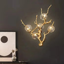 Axyaa Nordic Luxury Crystal Wall Lamp Copper Decorative Living Room Lighting