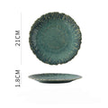 Axyaa Flower Shaped Ceramic Plate - Creative Tableware for Pasta, Dessert, and Fruit Salad