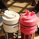 Axyaa 550ml Tritan Sports Water Bottle for Girls: Large Capacity, Double Drinking, Portable Straw Cup
