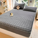 Axyaa Velvet Quilted Fitted Sheet, Thick Mattress Cover Protector, 180*200cm