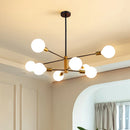 Axyaa Modern Nordic Black LED Chandelier for Home Ceiling Decor