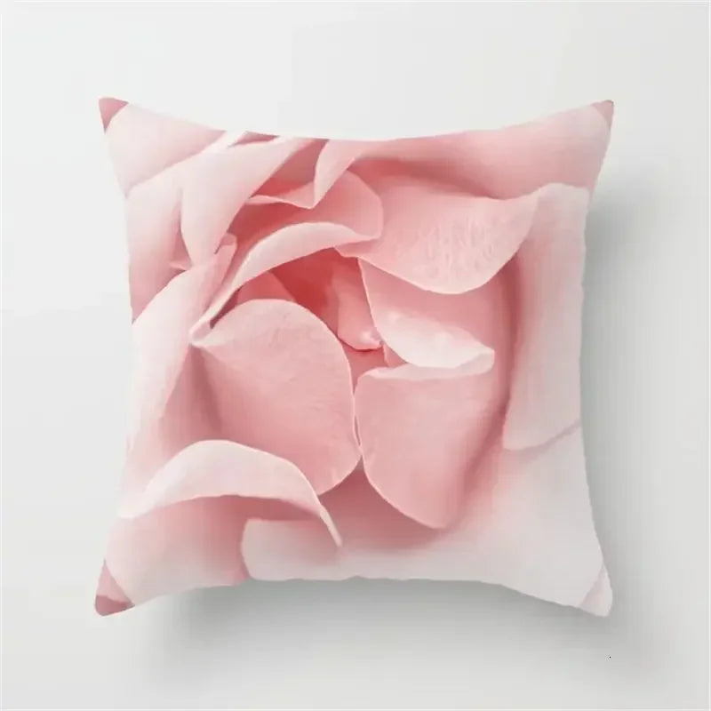 Rose Flowers Cushion Cover 45x45cm Nordic Style Home Decor Throw Pillow Axyaa