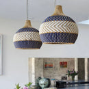 Axyaa Rattan Pendant Lights: Chinese Style Luminaire for Dining, Restaurant