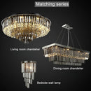 Axyaa Crystal Ceiling Chandelier: Modern, Luxury, Gold Round Lighting Fixture