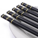 Axyaa Reusable Alloy Non-Slip Sushi Chopsticks Set