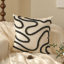 Axyaa Chenille Floral Pillow Cover 45x45cm in Beige Brown Pink Orange