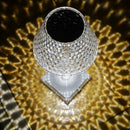 Axyaa Acrylic Crystal LED Table Light: Transparent Prism Night Lights for Bedroom Decor