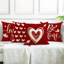 Axyaa Red Love Pattern Pillowcase for Home Sofa Decoration