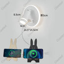 Axyaa LED Wall Light USB Charging Port Adjustable Angle for Reading & Decor