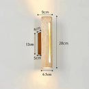 Axyaa Yellow Travertine Stone Japanese Style Wall Sconce Retro Spotlight