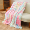 Axyaa Faux Fur Shaggy Blanket - Double-Sided Soft Luxury Throw for Couch-Sofa-Bed
