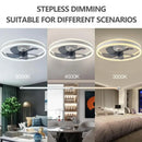Axyaa Modern Reversible Ceiling Fan with App Remote, LED Lights, Black/White, 60W