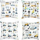 Axyaa White Plush Cushion Cover for Sofa Bedroom Living Room Decor