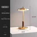 Axyaa Nordic Antique Style Desk Lamp Retro Luxury Walnut Copper Dining Room Lamp
