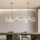 Axya LED Chandelier Soft Plastic Dinning Room Lighting Minimalist Designer Office Table Art Strip