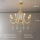 Axyaa Luxury Crystal Chandelier Foyer Pendant Light American Style Home Decor