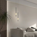 Axyaa Crystal Suspension Pendant Lights: Stylish Vertical Hanging Lamp for Bedroom and Dining Room