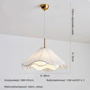 Axyaa Nordic Fabric LED Chandelier | Modern White Pendant Light for Dining Room & Foyer