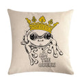 Axyaa Cartoon Animal Flax Cushion Cover for Sofa - Fashionable and Fun Design