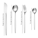 Axyaa Stainless Steel Cutlery Set: Knife Fork Teaspoons Coffee Spoons Dinnerware Kitchen