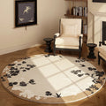 Axyaa Elegant Medieval Round Carpet | Luxury Living Room Bedroom Rug