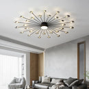 Axyaa Modern Copper Fireworks LED Ceiling Chandelier for Bedroom and Living Room