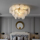 Axyaa Green Glass Crystal Chandelier Elegant Vintage Pendant Lighting for Home