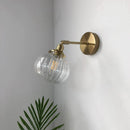 Axyaa Glass Wall Lamp Bedroom Bedside Nordic Minimalist Arm Wall Lights