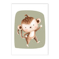 Axyaa Cute Animal Canvas Print Nursery Wall Art for Baby Kids Room