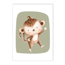 Axyaa Cute Animal Canvas Print Nursery Wall Art for Baby Kids Room