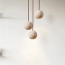 Axyaa Stone Yellow Travertine Chandelier Nordic Bedroom Pendant Lamp