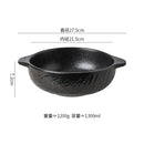 Axyaa Stone Patterned Ceramic Double Ear Soup Bowl - Large Capacity Noodle & Salad Bowl