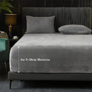 Axyaa Plush Velvet Fitted Sheet Set 3-Piece - High Quality Soft Mattress Cover & Pillowcase