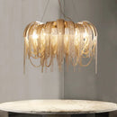 Axyaa Tassel Led Pendant Light Chrome Gold Lustre Indoor Lamp