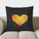 Heart Maze & Stars Digital Print Pillow Cover for Sofa, Bedroom & Car by Axyaa