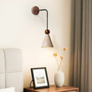 Axyaa Wabi Sabi LED Wall Lamp Wood Yellow Travertine Stone Bedroom Stair Light