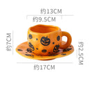 Axyaa Pumpkin Ceramic Coffee Cup, Halloween Decorative Mug, 350ml