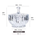 Axyaa Crystal Glass Bowl with Lid, Fruit Plate, Candy Jar, Melon Seed Box