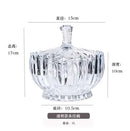 Axyaa Crystal Glass Bowl with Lid, Fruit Plate, Candy Jar, Melon Seed Box