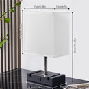 Axyaa Touch Switch Table Lamp with Dual Phone Stands and USB Charging Ports