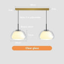 Axyaa Nordic Glass Chandelier Pendant Light Double Layer E27 Restaurant Kitchen Lighting